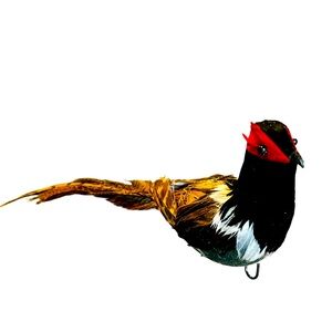 4- Pheasant / Partridge Birds Christmas Decorations Vintage